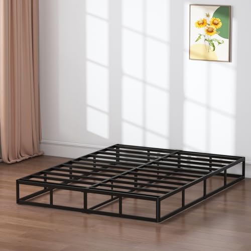 Queen Size Box Spring 9 Inch Height Mattress Foundation - Reinforced Support, Silent, Easy Assembly