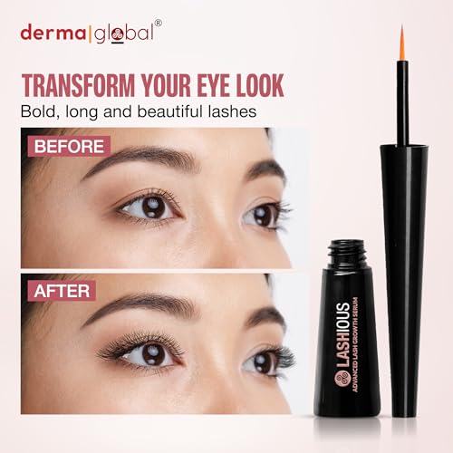 LASHious¢â Advanced Lash Growth Serum | Multi-Peptide Complex with Anagain¢â, Biotin, Panthenol & Caffeine, Red Clover Flower Extract | Prostaglandin-Free & Non-Irritating Formula | 3mL