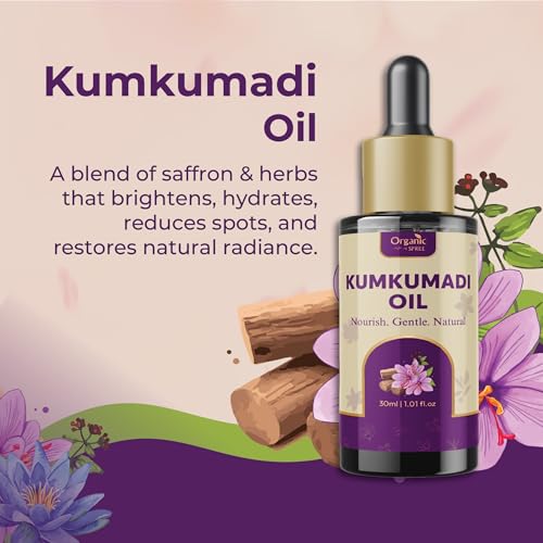 Kumkumadi Oil 1.01 Fl Oz (30ml) | Night Serum to Brighten Skin & Enhance Natural Glow with Saffron, Sandalwood and other herbs | Ayurvedic Face Oil (1.01 Fl Oz (30ml))
