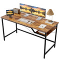 Brown 48x24 Inch Computer Desk - 0.6 Inch Thick Small Office Table