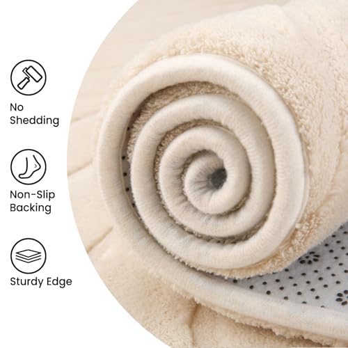 Milky White 6x9 Area Rug for Living Room & Bedroom - Soft Non-Slip Carpet