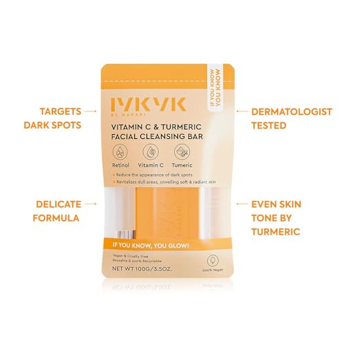 Makari Vitamin C & Turmeric Facial Cleansing Bar 2 Pack (3.15 oz) – Fragrance-Free, with Shea Butter