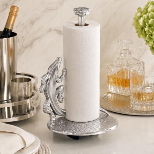 Alligator Paper Towel Holder - 12.5 Inch Aluminum Kitchen Decor