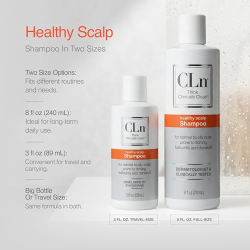 CLn Salicylic Acid Clarifying Anti Dandruff Shampoo 3 oz - Hypoallergenic Hair Care