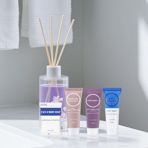Travel Size Toiletries Set Bulk 80 Pack - 1 Fl Oz Individually Wrapped