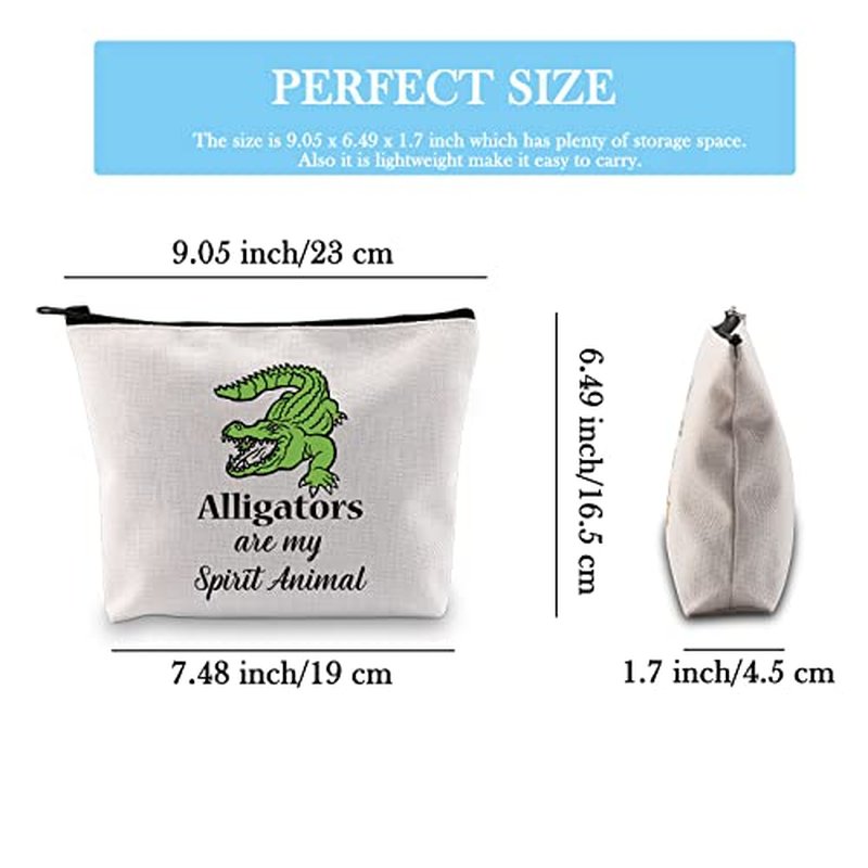 GJTIM Alligator Gift Alligator Themed gift Alligator Lovers Bag Alligators Are My Spirit Animal Travel Makeup Pouch (Spirit Alligators Bag)