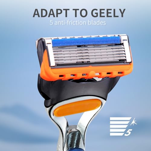 Replace Handle Compatible with Gillette Fusion5 Razors for Men, Comfort Glide Razor Handle Non-Slip Ergonomic Handles, Only The Handle(1 Pack Blue)