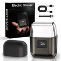 Electric Foil Shaver for Men - Grey, Waterproof, 2-Speed Modes