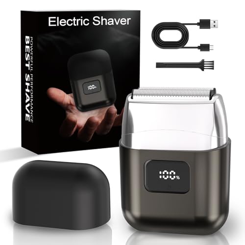 Electric Foil Shaver for Men - Grey, Waterproof, 2-Speed Modes