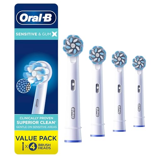 Oral-B Gum Care xFilament Replacement Heads - Soft Bristles for Sensitive Gums, Pack of 4