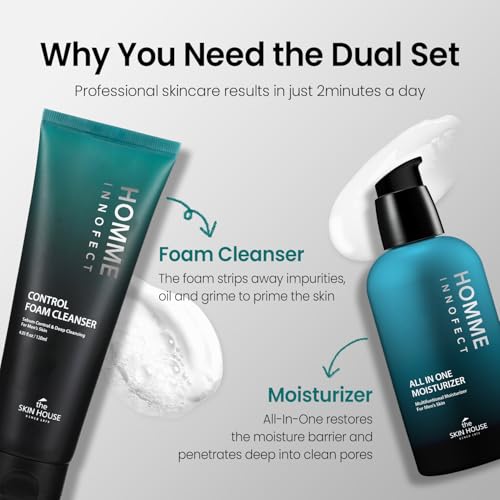Men's Skincare Duo Set - Facial Cleanser & All-in-One Moisturizer