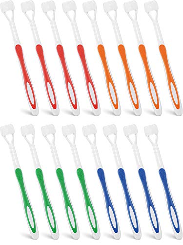 Kids 3-Sided Travel Toothbrush Set with Replaceable Bristles - 16 Colors
