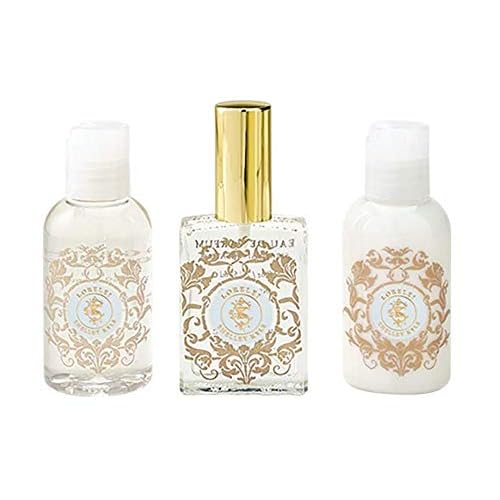 Shelley Kyle Lorelei Mini Gift Set, Includes Travel Size Perfume, Lotion, and Shower Gel, Packaged in Beautiful Cream and Gold Gift Box with Ribbon
