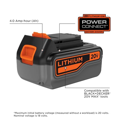 20V MAX 4Ah Lithium-Ion Battery for Cordless Power Tools - Black+Decker