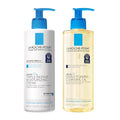 La Roche-Posay Lipikar AP+MAX Triple Repair Moisturizing Body & Face Cream 13.52 oz with Cleansing Oil