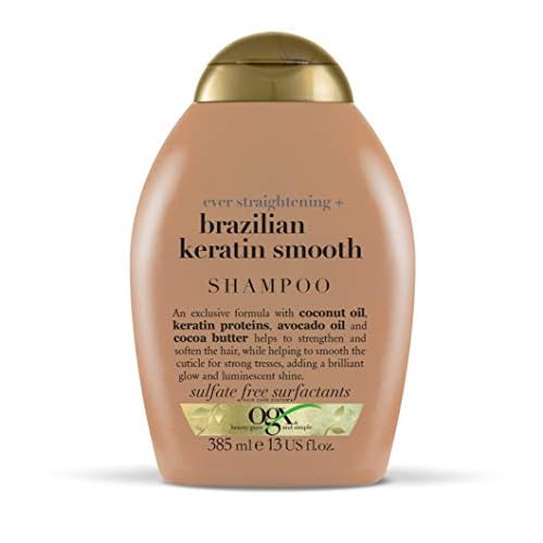 OGX Ever-straightening + Brazillian Keratin Therapy Shampoo and Conditioner 13 Oz, 2 Bottle Set