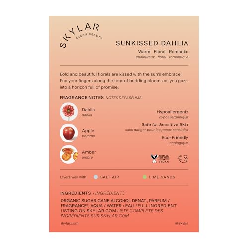 Sunkissed Dahlia Vanilla Perfume for Women - 1.7 Fl Oz - Hypoallergenic, Vegan, Cruelty-Free - Variation of THIS listing