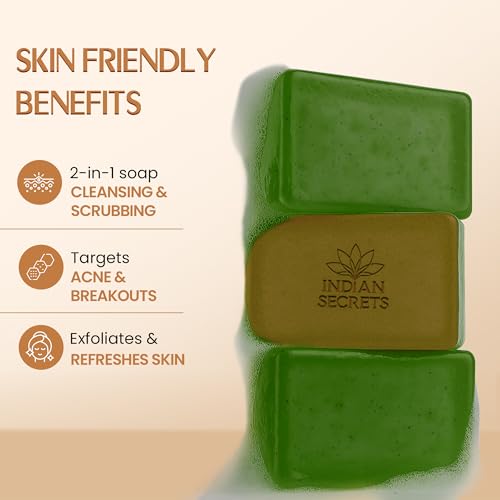 Scrub Soap with Salicylic Acid & Neem ? Exfoliating Body & Face Soap ? Enriched with Niacinamide, Tea Tree Extract, Neem, Salicylic Acid 110 g (Pack of 1)