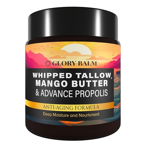 Whipped Beef Tallow Skin Moisturizer with Mango & Propolis - 4oz Natural Balm