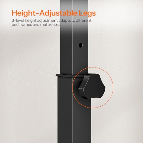 HOOBRO Full Size Adjustable Headboard with Outlets - Height-Adjustable Bed Headboard with USB & AC Charging Station