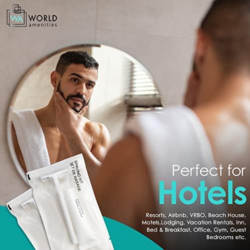 Travel Shave Kit with Razor & Moisturizing Cream - Frosted Sachet, 24 Pack