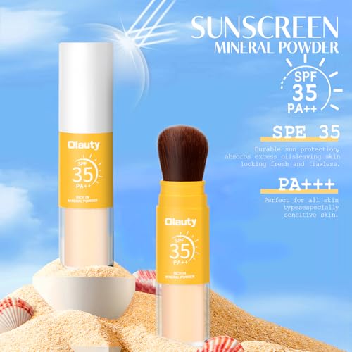 Mineral Sunscreen Setting Powder, Powder Scalp Sunscreen for Face, Powder SPF 35, Lightweight, Long Lasting, Oil Control, Natural Matte Finish, Breathable for All Skin (Translucet)