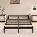 Queen Size Bed Frame - 10 Inch Platform Bed No Box Spring Needed - Noise-Free, Heavy Duty Steel Support