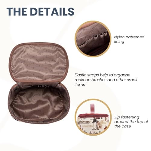 Vanity Bag for Women - Makeup & Toiletry Case, Rendezvous Design