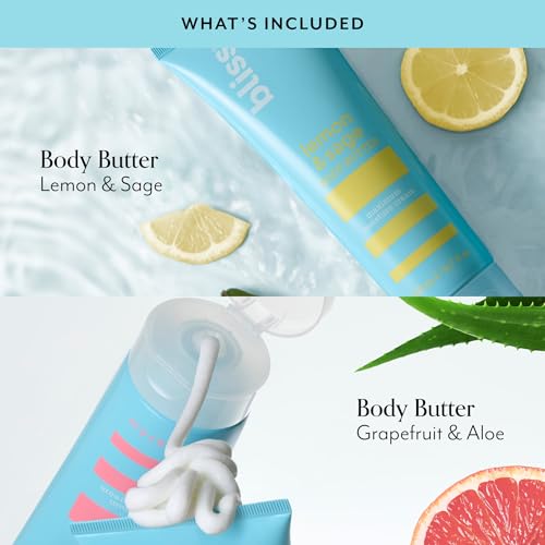 Bliss Lemon & Sage and Grapefruit & Aloe Body Butter Duo - Hydrating & Nourishing