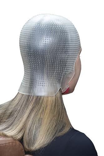 Silicone Hair Highlight Cap with 2,400 Holes - Reusable, Adjustable Fit