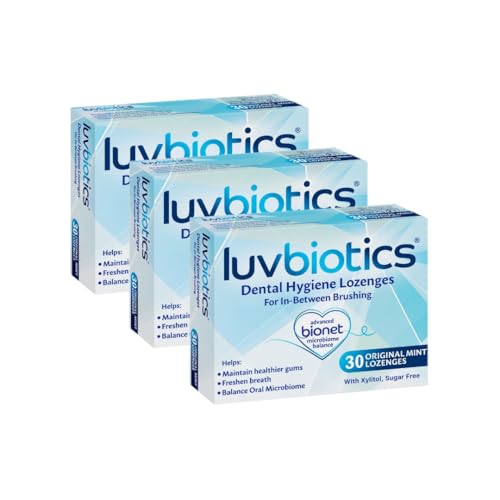 Probiotic Oral Lozenges - Fresh Breath & Oral Microbiome Support, 90 Count (3 Packs of 30)