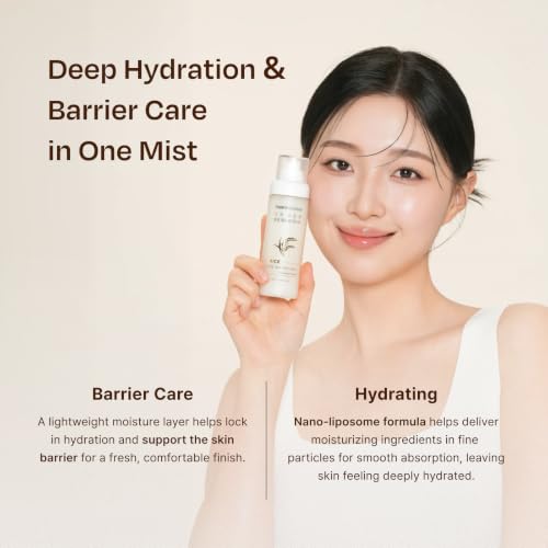 Hydrating Rice Water Face Mist with Ceramides & Niacinamide - Vegan, Non-Sticky, 3.38 fl oz