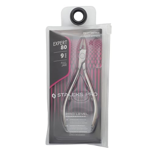 STALEKS PRO Expert 80 Professional 9mm Cuticle Nippers for Manicure
