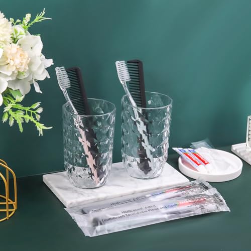 50 Pack 4-in-1 Disposable Toothbrush Set with Toothpaste, Comb & Floss - Travel Oral Care