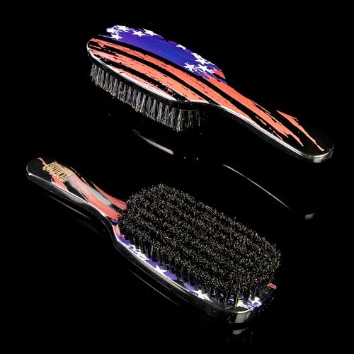 Torino Pro Wave Brush #255-7 Row Extra Soft bristles Shower brush -100% Pure Boar Bristles - Great for laying down your 360 Waves