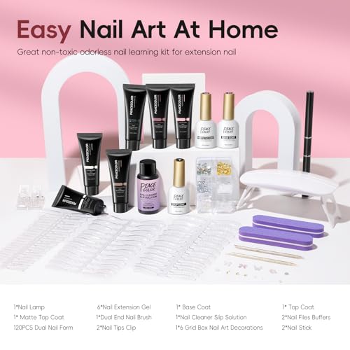 PEACECOLOR Gel Nail Polish Kit with U V light and Drill - 39Pcs Gel Nail Kit 22 Colors All Season Gel Polish Set with Base Matte Glossy Glitter Top Coat Soak Off Manicure Set Women Teens Girl Gifts