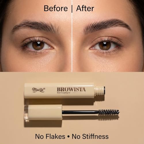 Miss Lil USA Browista Clear Eyebrow Gel - Strong Hold, Long-Lasting, Natural Finish