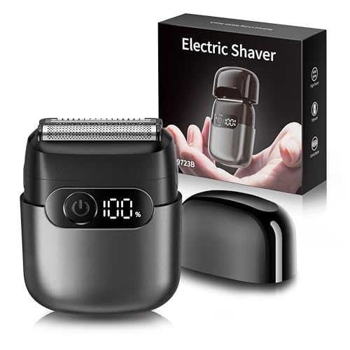 Sonatraxs Charcoal Black Electric Razor for Men, Foil Shaver & Beard Trimmer