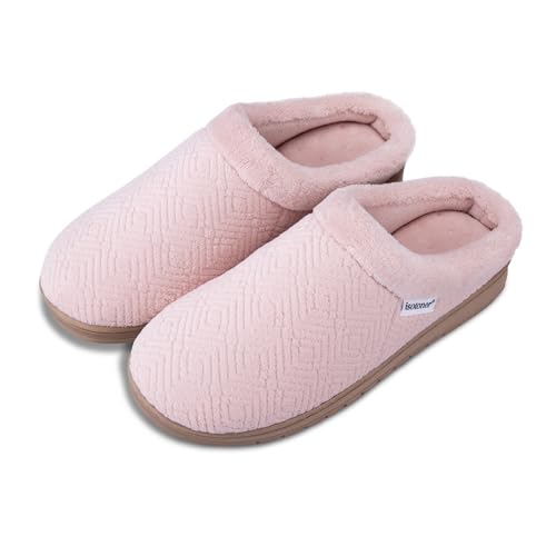 isotoner Women's Diamond Microterry Gemma Clog Slippers with Memory Foam - Evening Sand, Size 7.5-8