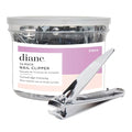Diane Stainless Steel Toenail Clippers with File & Cleaner - Curved Edge, 72-Pack