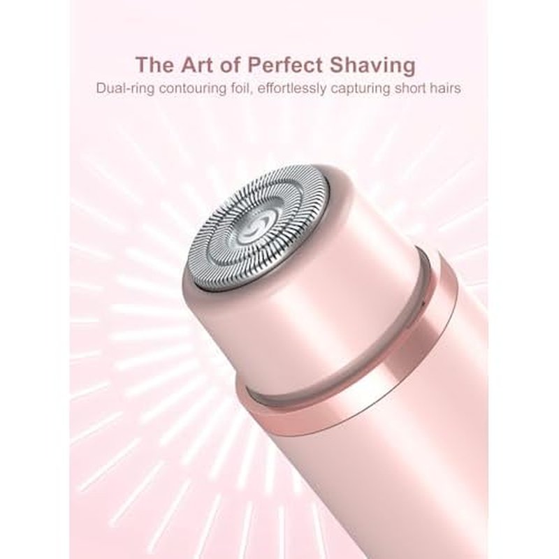2 in 1 Bikini Trimmer for Women Dual Head Shaver Electric Razors Lady Pubic Hair, Ipx7 Waterproof Bikini Underarm Arm Leg Face Body Pink