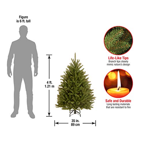 4ft Unlit Dunhill Fir Mini Artificial Christmas Tree - Full Bodied, Easy Setup