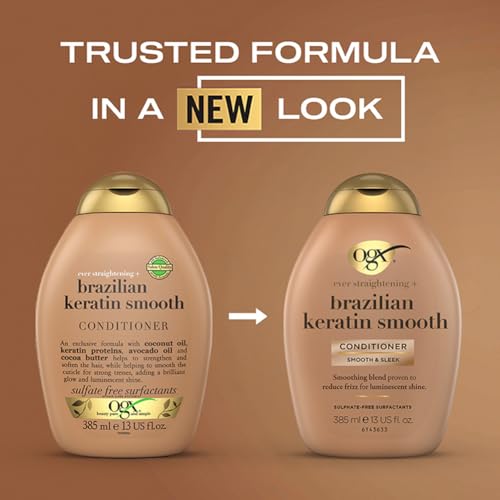 Ogx Conditioner Brazilian Keratin Therapy 13 Ounce (384ml) (3 Pack)