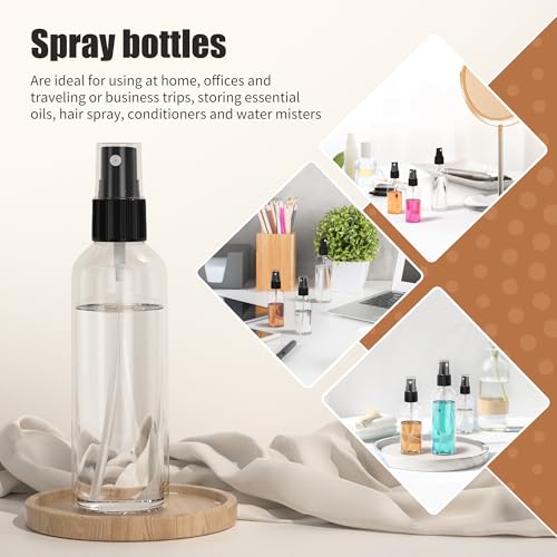 100PCS 1oz Travel Spray Bottles - Refillable Plastic Mist Bottles for Perfume, Skin & Hair Care
