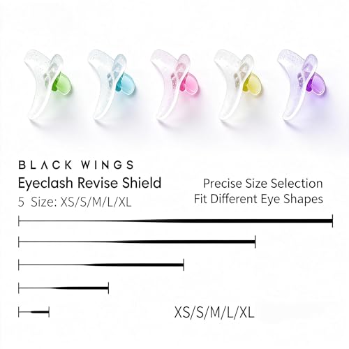 BLACKWINGS Lash Revise Pad 5 Sizes Eyelash Fix Shields Reusable Lash Separator Palette Silicone Plate Lift Tool Box