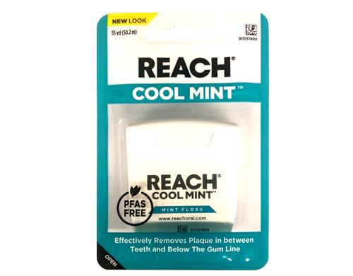 Dental Floss Cool Mint 165 Ft Pack of 6 - Effective Plaque Removal
