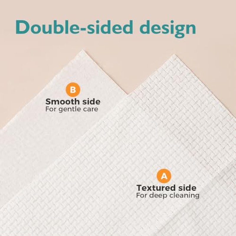 Face Towels, 200 Count Disposable Face Towelette for Washing Face, Skincare, Ultra Soft Facial Towel for Sensitive Skin, Lint-free Makeup Remover Dry Wipes - 4 Box