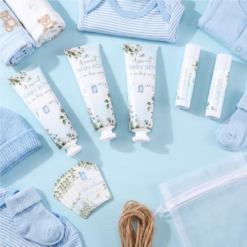 Boy Clothes Baby Shower Favors - 24 Hand Cream & Lip Balm Gift Sets