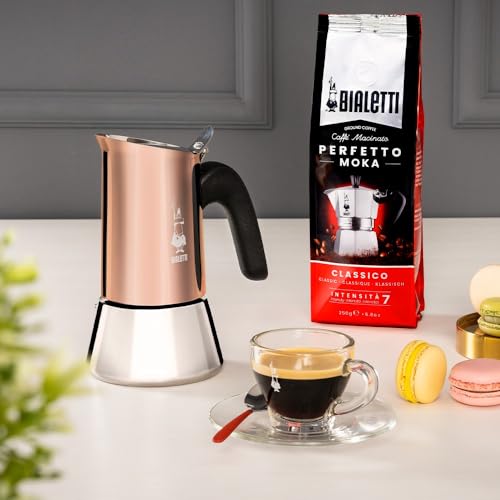 Stainless Steel Induction Espresso Coffee Maker - 6 Cups, Copper Silver - Bialetti Venus