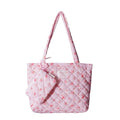 Floral Quilted Cotton Shoulder Bag Set 2-in-1 Tote with Mini Pouch Women¡¯s Lightweight Reusable Daily Handbag A054